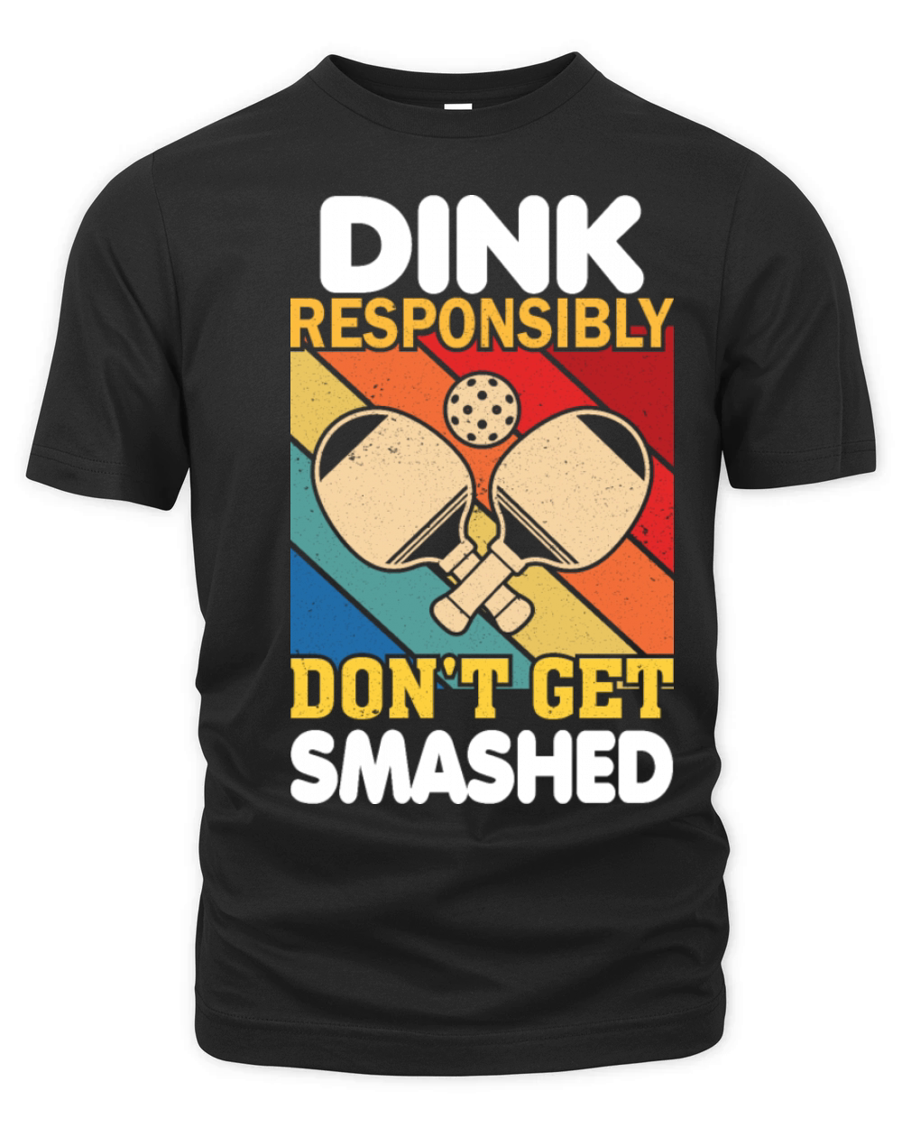Dink Responsibly Funny Slogan For Pickleball Playe Organic Unisex T-shirt