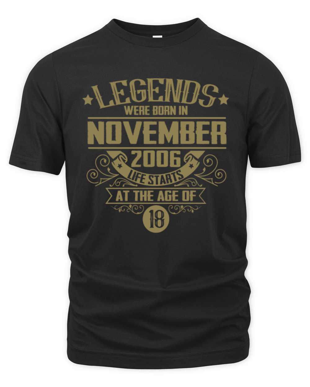 Legends Born November 2006 18 Birthday Vintage Organic Unisex T-shirt