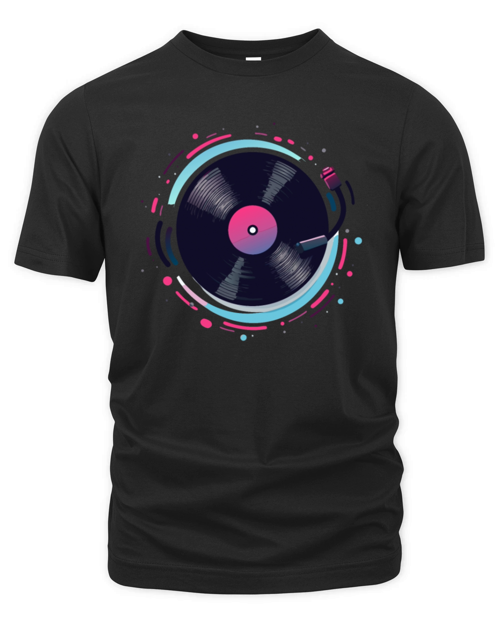 Retro Vinyl Record Design for Music Lovers Organic Unisex T-shirt