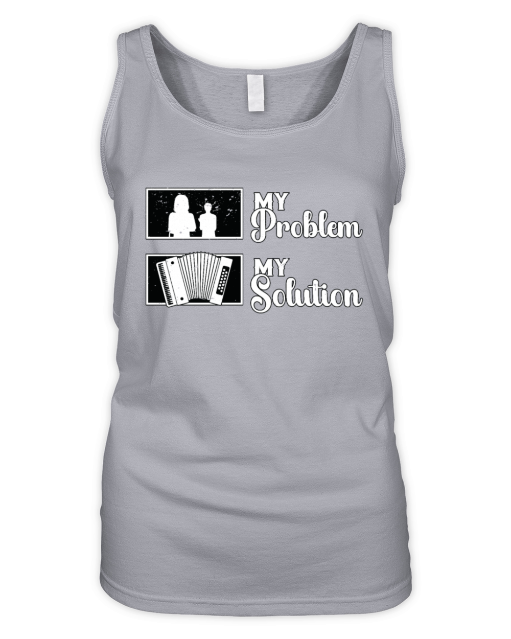 Accordion Player My Problem My Pictogram Mom Dad Organic Women's Tank Top