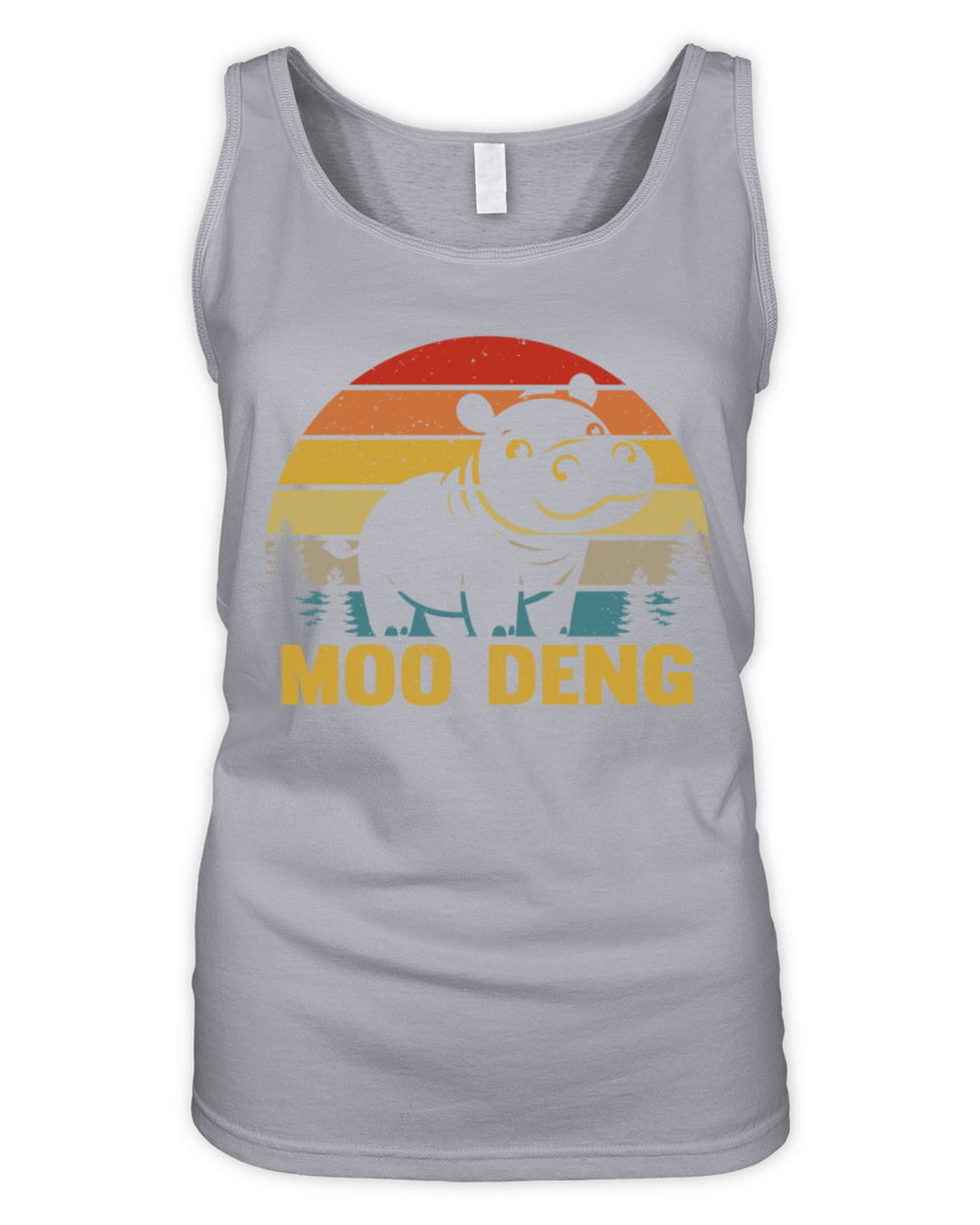 Moo Deng Retro Cute Pygmy Baby Hippo Vintage Organic Women's Tank Top