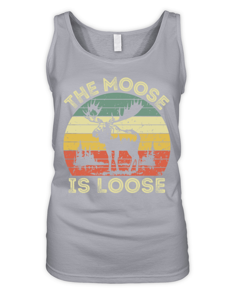 Moose Is Loose Funny Vintage Nature Adventure Wild Organic Women's Tank Top