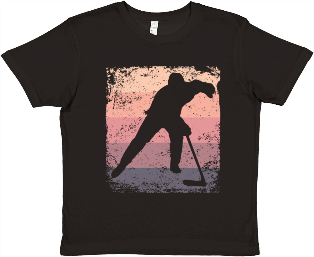 Ice Hockey Player Vintage Ice Hockey Premium Kids Crewneck T-shirt