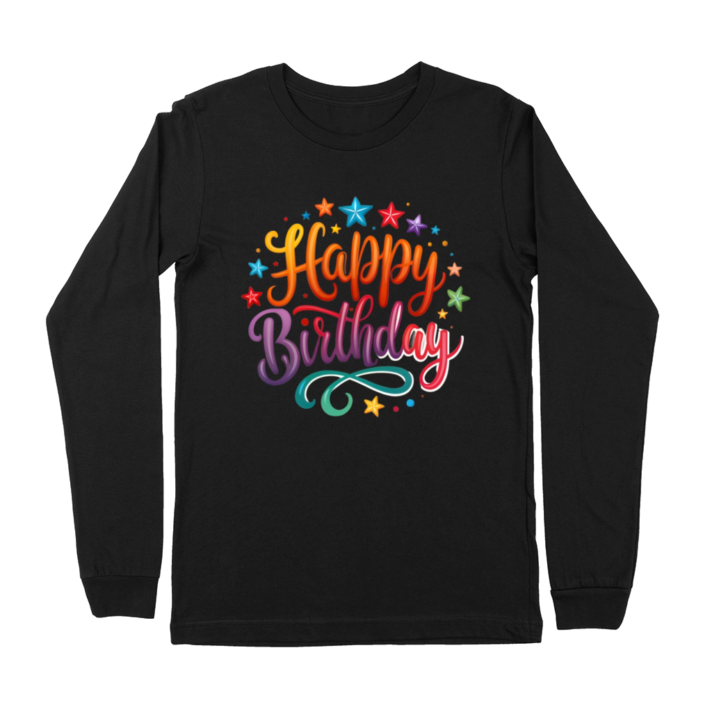Bright inscription happy birthday Premium Long Sleeve