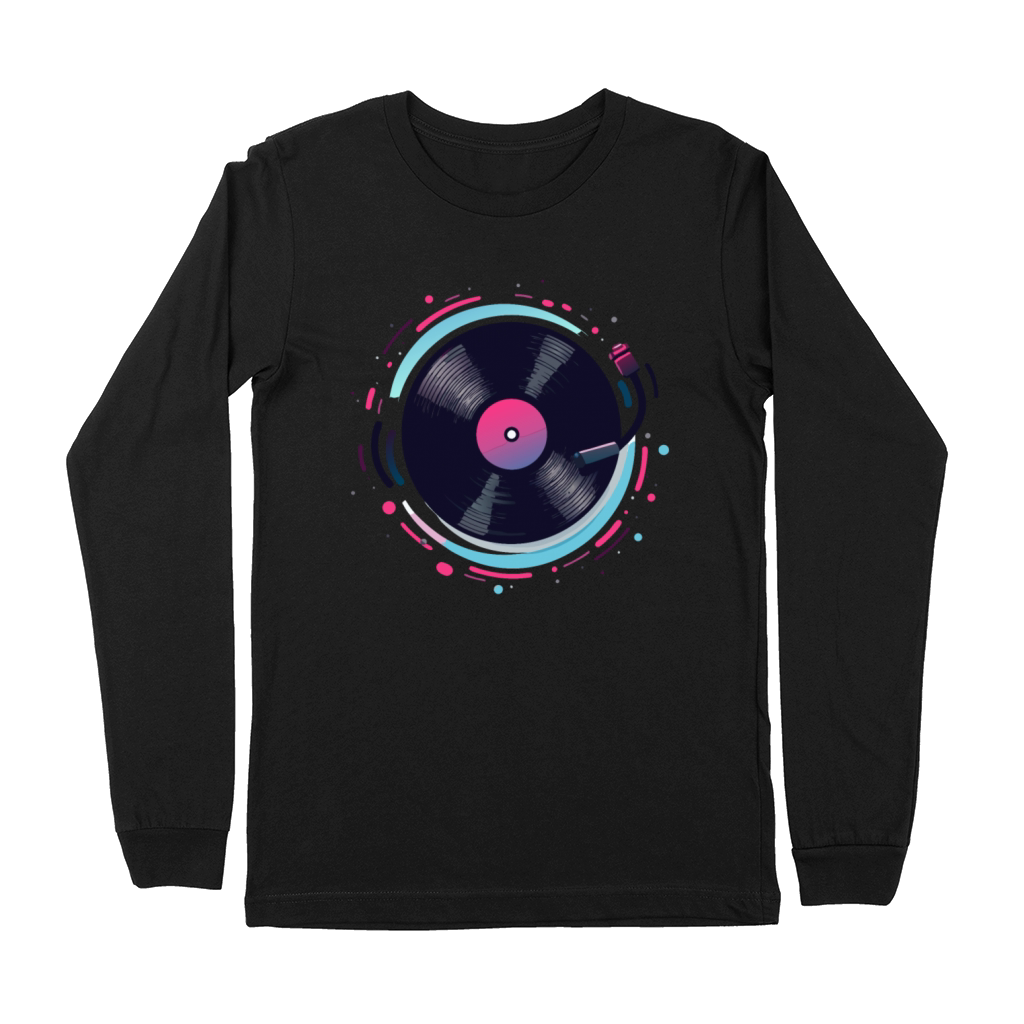 Retro Vinyl Record Design for Music Lovers Premium Long Sleeve