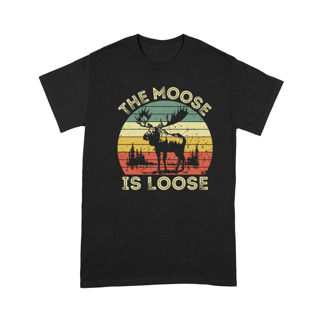 Moose Is Loose Funny Vintage Nature Adventure Wild Premium T-shirt