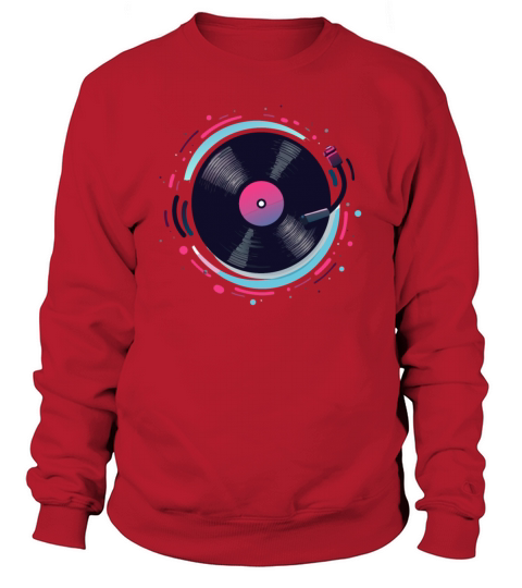 Retro Vinyl Record Design for Music Lovers Sweatshirt Unisex