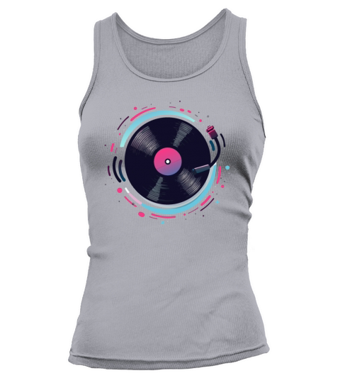 Retro Vinyl Record Design for Music Lovers Tank top Woman