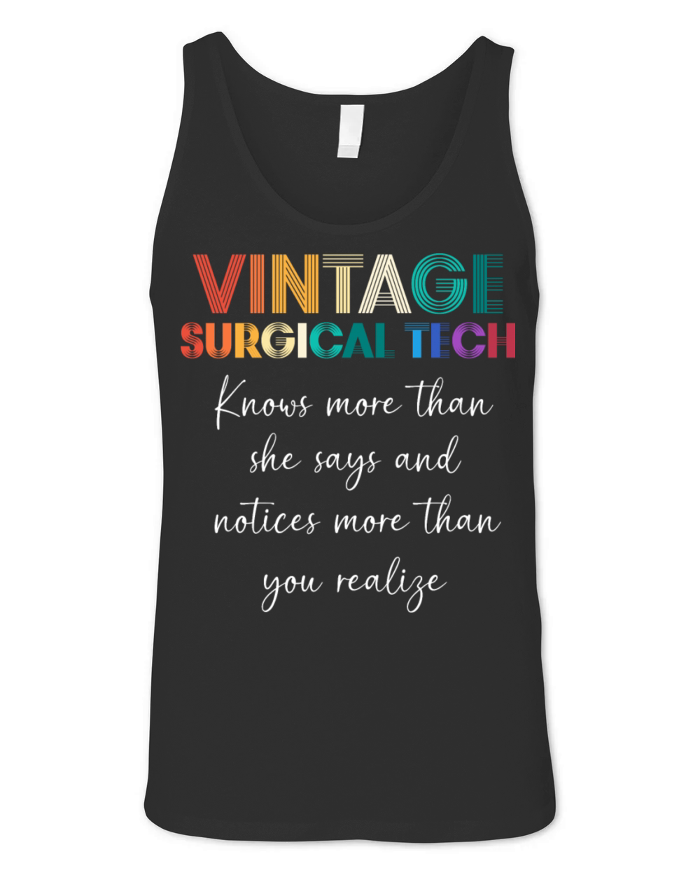 Funny Scrub Tech For Women Vintage Surgical Tech Unisex Jersey Tank