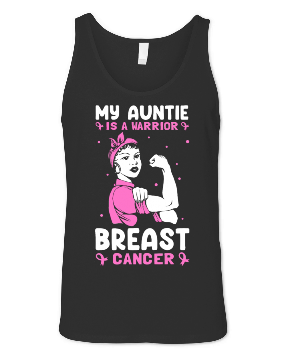 My Auntie Is A Warrior Breast Cancer Breast Cancer Unisex Jersey Tank