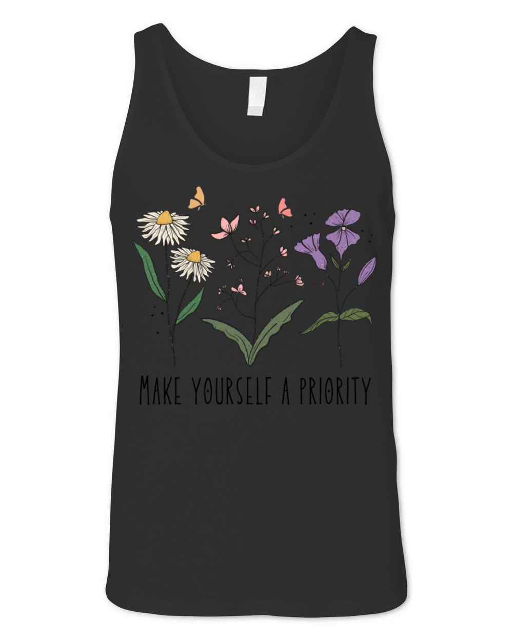 Vintage Wildflower Self love Unisex Jersey Tank