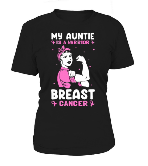 My Auntie Is A Warrior Breast Cancer Breast Cancer Women's T-Shirt