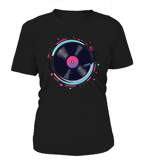 Retro Vinyl Record Design for Music Lovers Women's T-Shirt