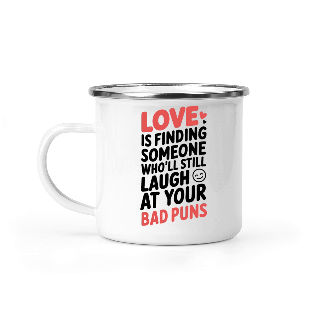 Funny couples - Love is Laughter Camping Mug
