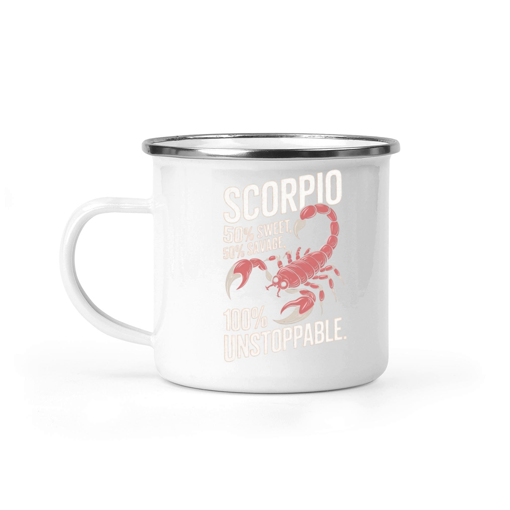 Funny Scorpio Zodiac Quote Camping Mug