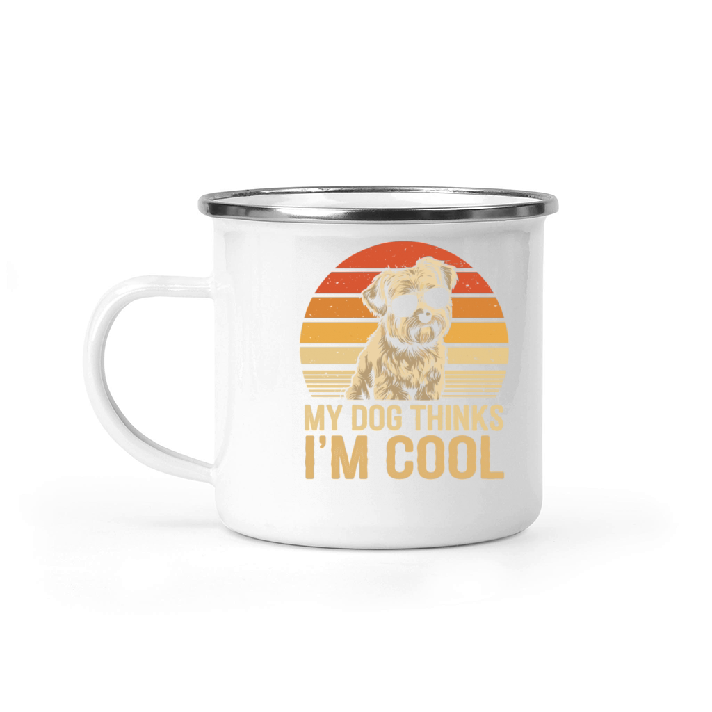 Maltese Dog My Dog Thinks Im Cool Camping Mug