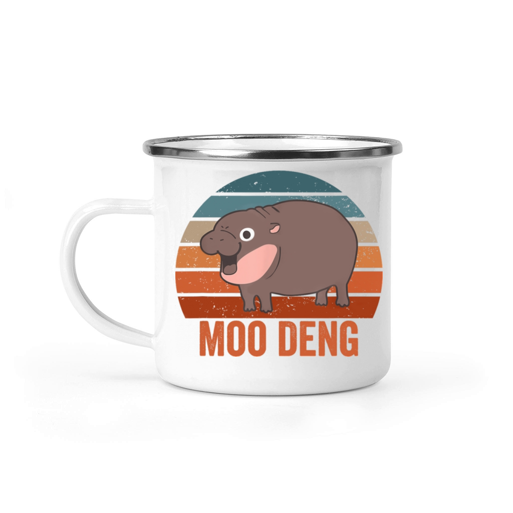 Moo Deng baby hippo zoo baby hippo Vintage Camping Mug