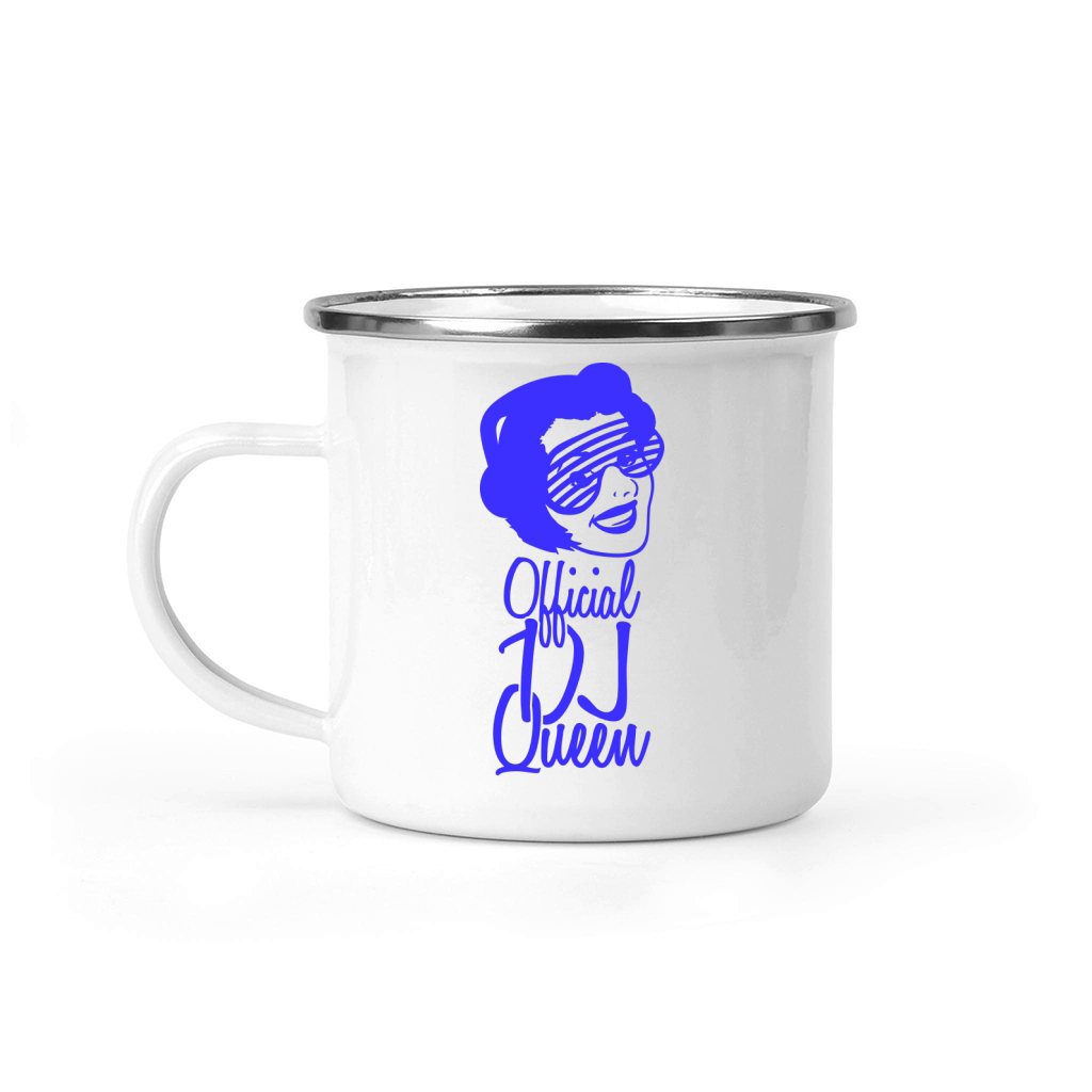 Official DJ Queen Party Retro Vintage Head Face Camping Mug