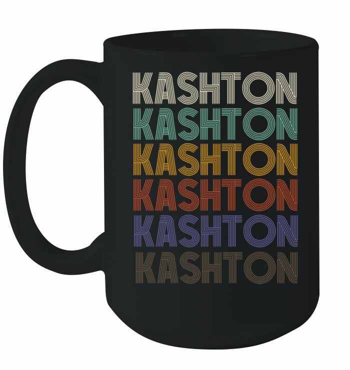 KASHTON First Name Retro Pattern Vintage Stylet Ceramic Mug
