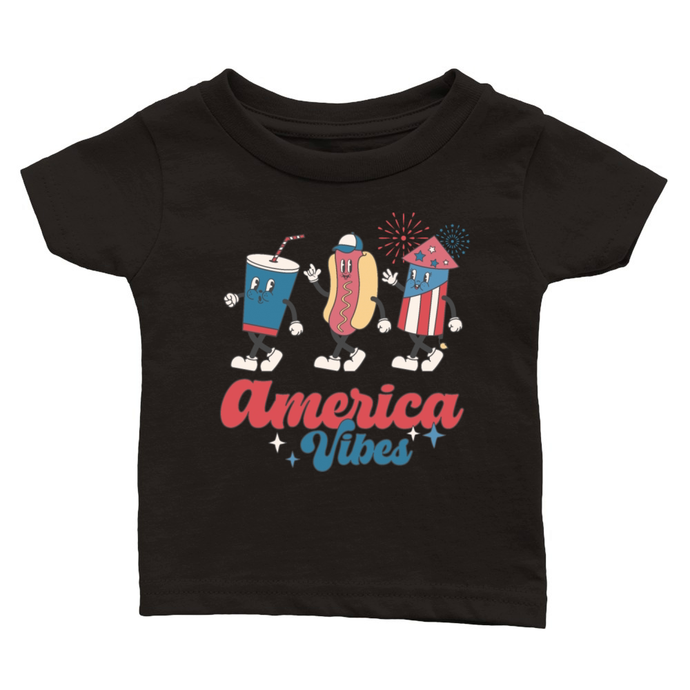 America Vibes Classic Baby Crewneck T-shirt