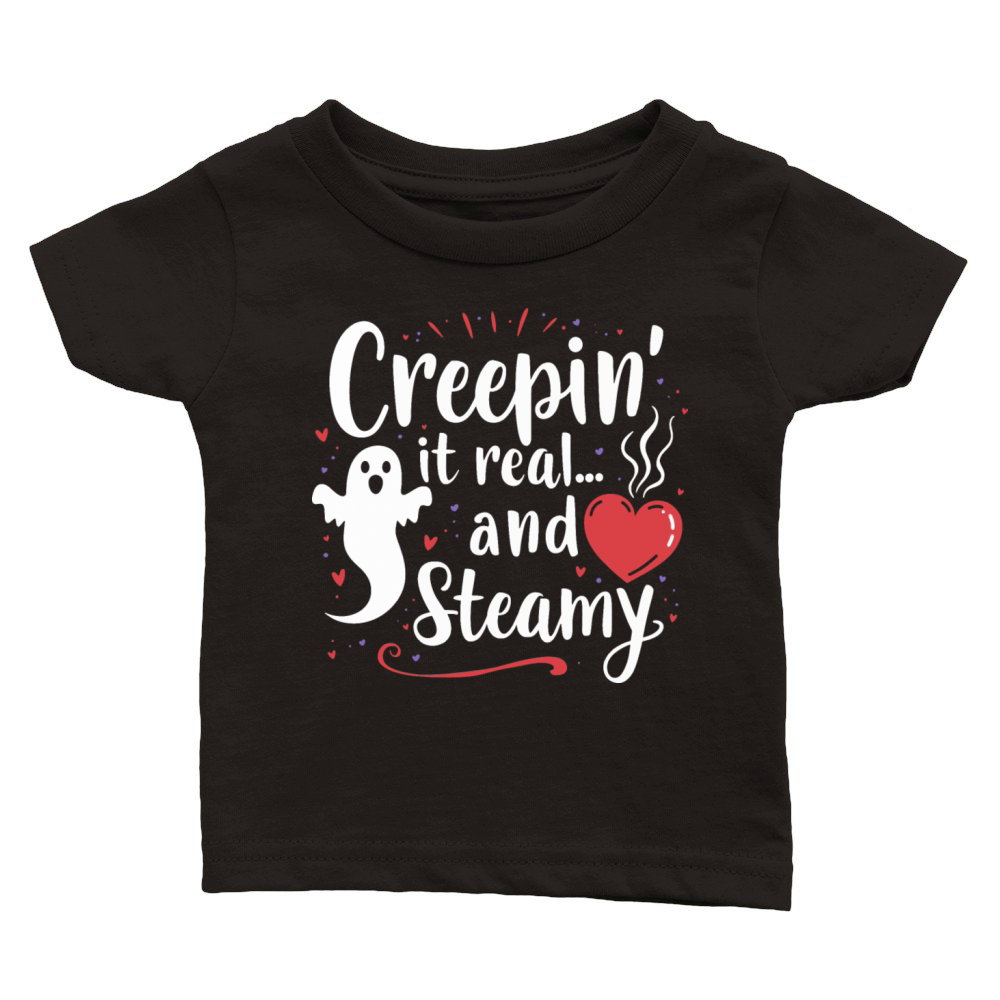 Creepy and Steamy - Halloween couples Classic Baby Crewneck T-shirt