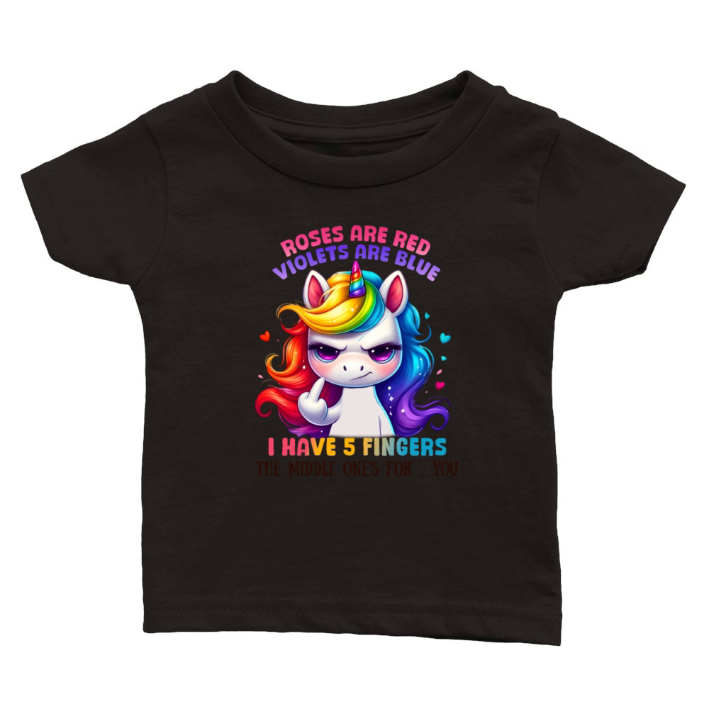 Funny Quote Unicorn Classic Baby Crewneck T-shirt