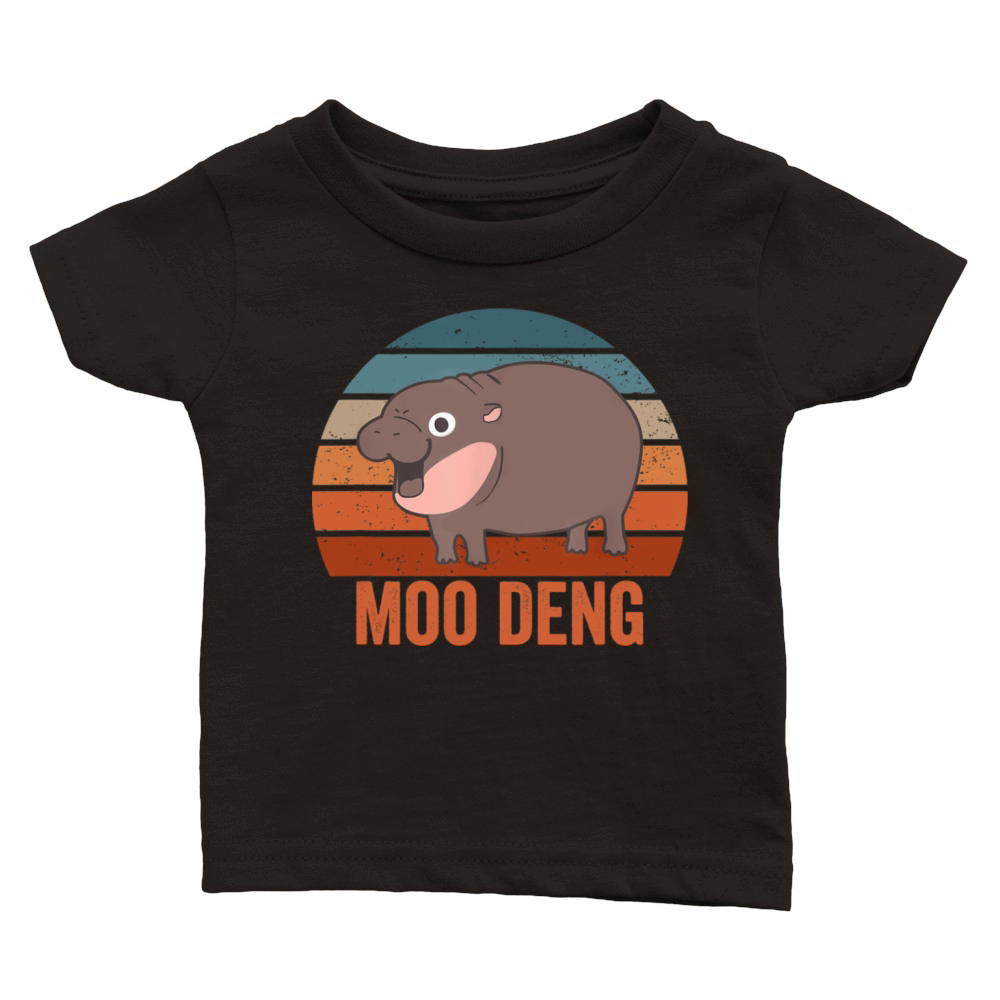 Moo Deng baby hippo zoo baby hippo Vintage Classic Baby Crewneck T-shirt