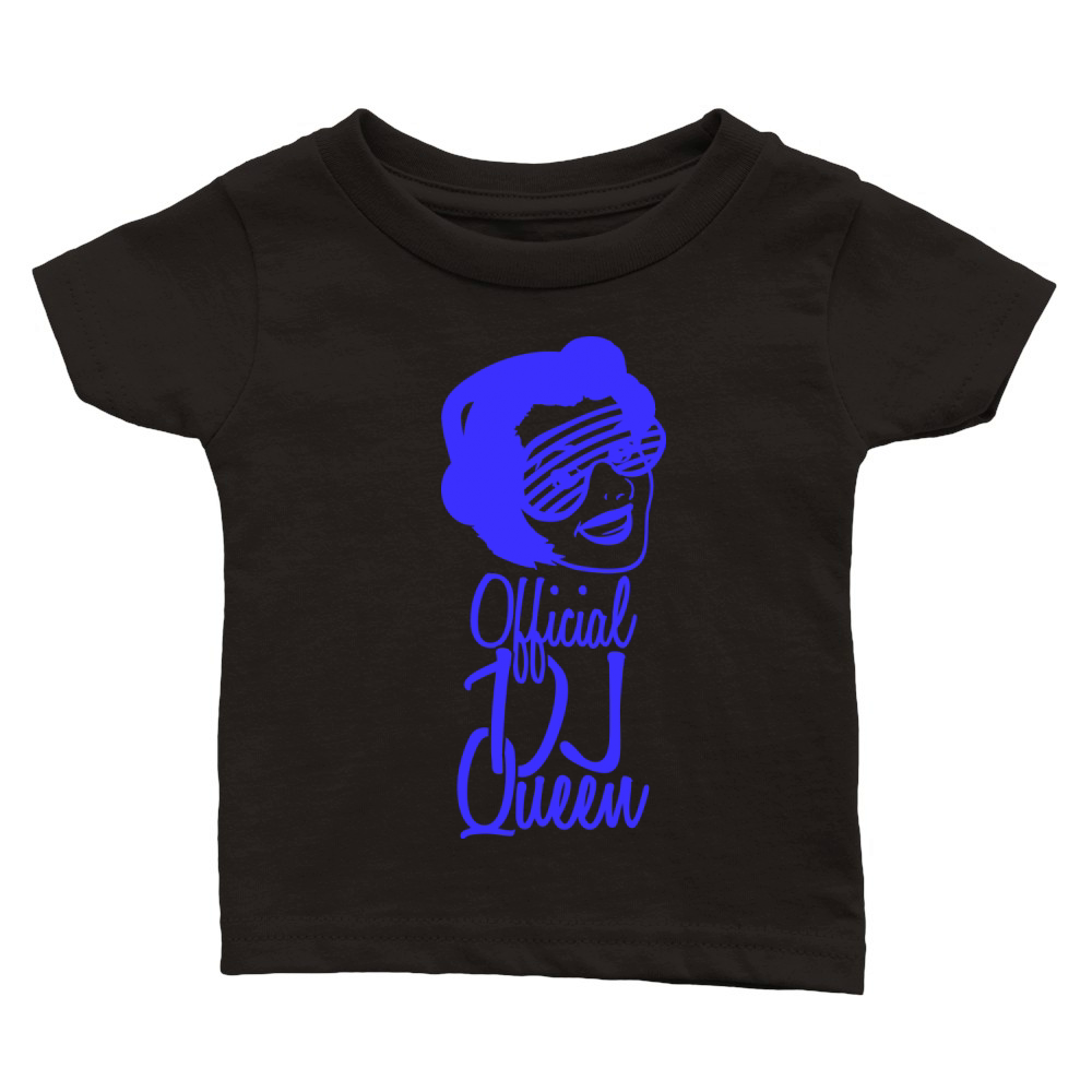 Official DJ Queen Party Retro Vintage Head Face Classic Baby Crewneck T-shirt