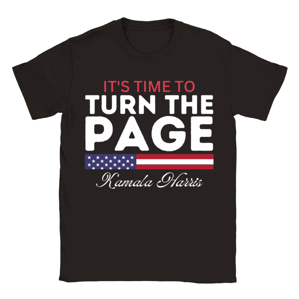 Its Time To Turn The Page Kamala Harris Classic Kids Crewneck T-shirt