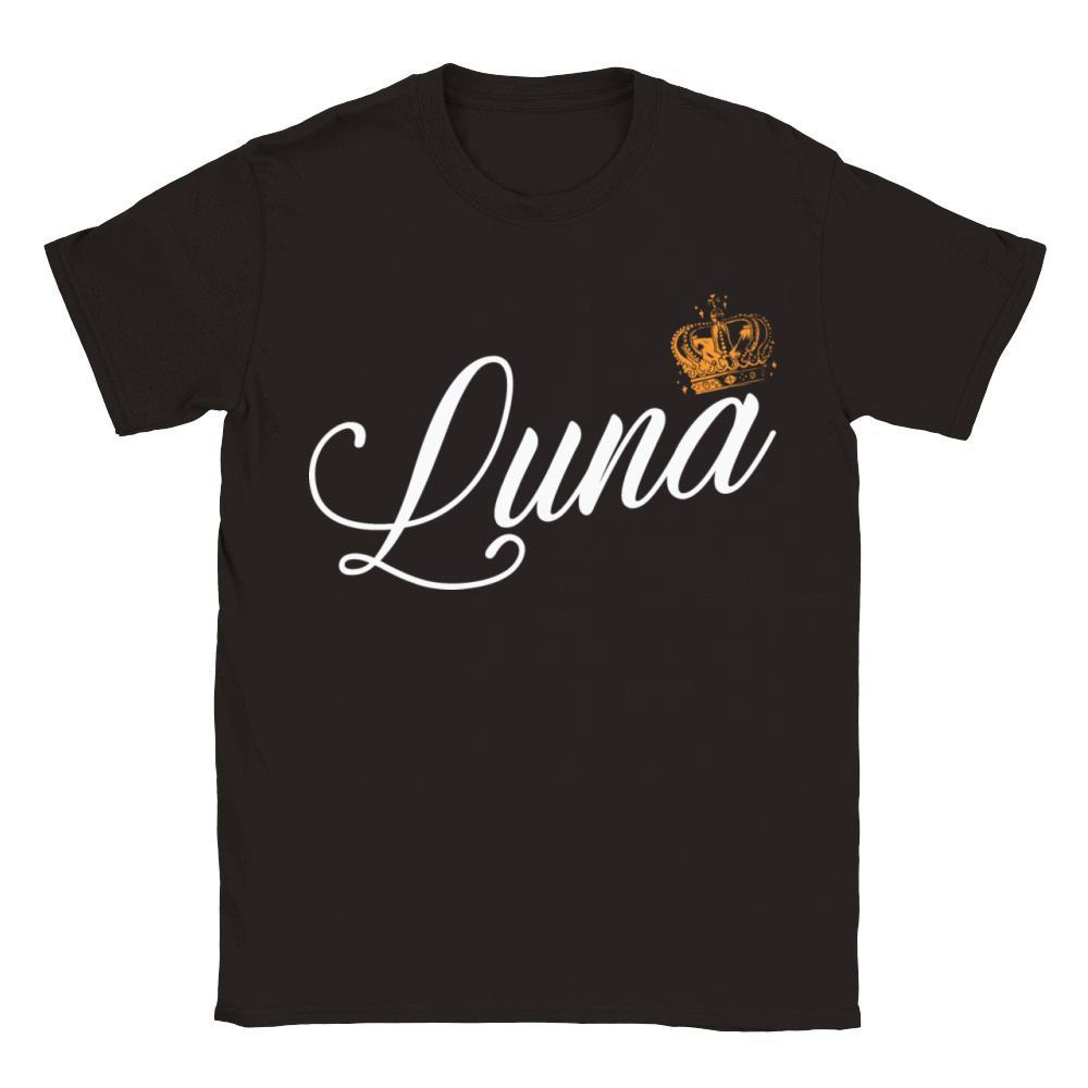 Luna Custom Name for Women Kids Toddlers - Luna Classic Kids Crewneck T-shirt