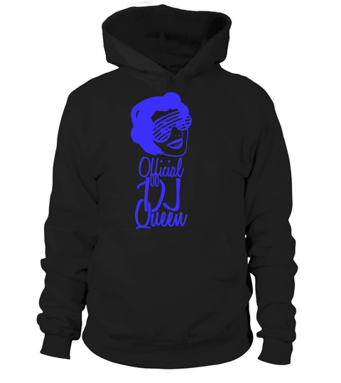 Official DJ Queen Party Retro Vintage Head Face Hoodie Unisex