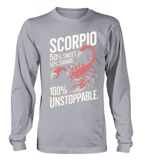 Funny Scorpio Zodiac Quote Long sleeved Unisex