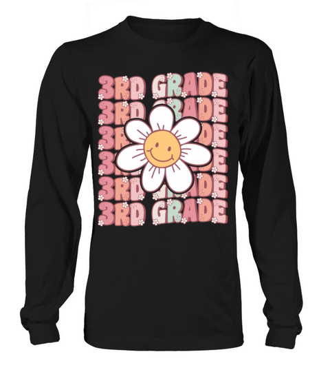Groovy 3rd Grade Cute Back To School Long sleeved Unisex