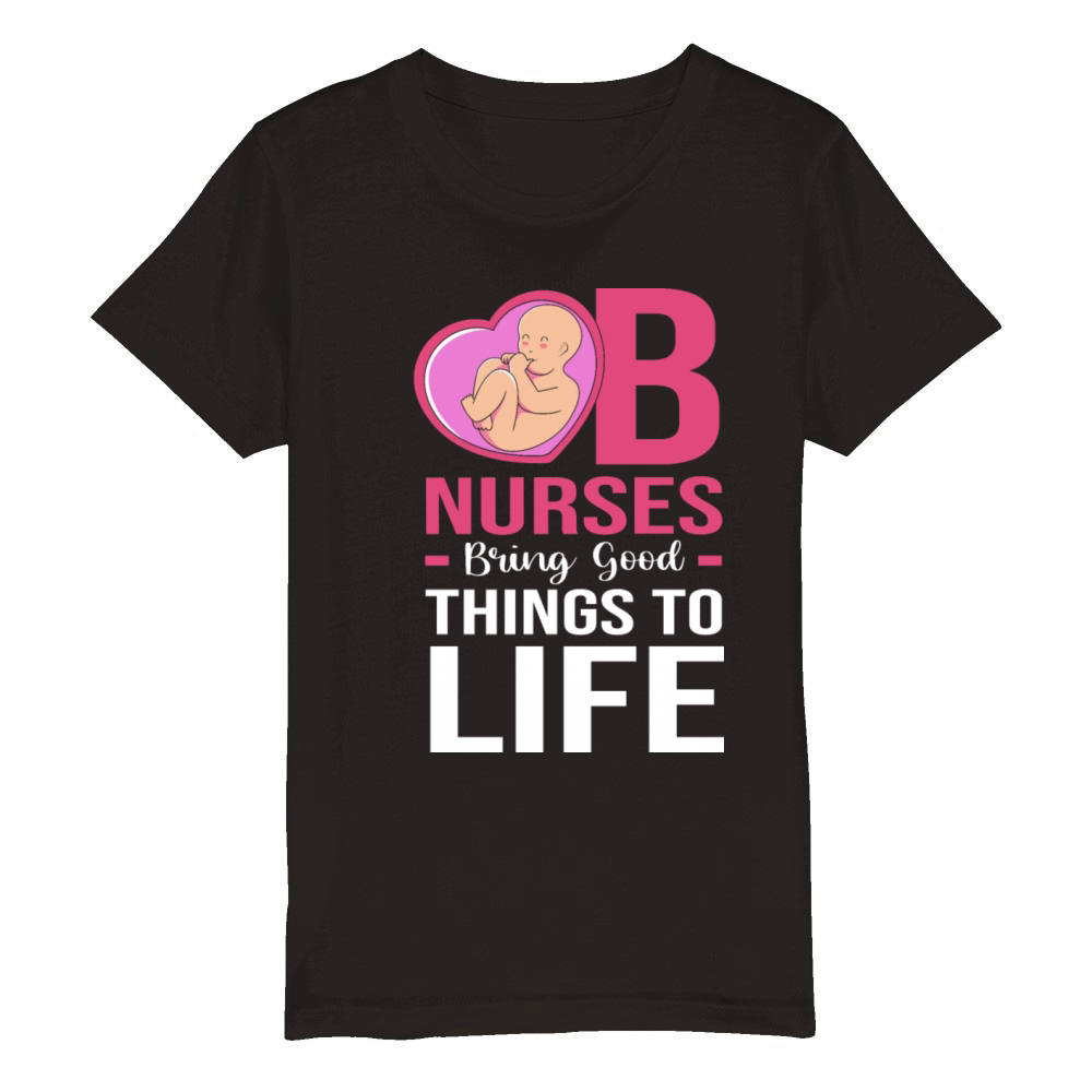 Cute Obstetrics Nurse Sonography Ob Nurse Organic Kids Crewneck T-shirt