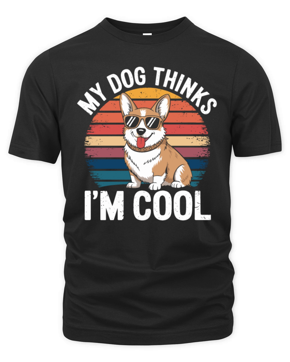 Corgi My Dog Thinks Im Cool Organic Unisex T-shirt