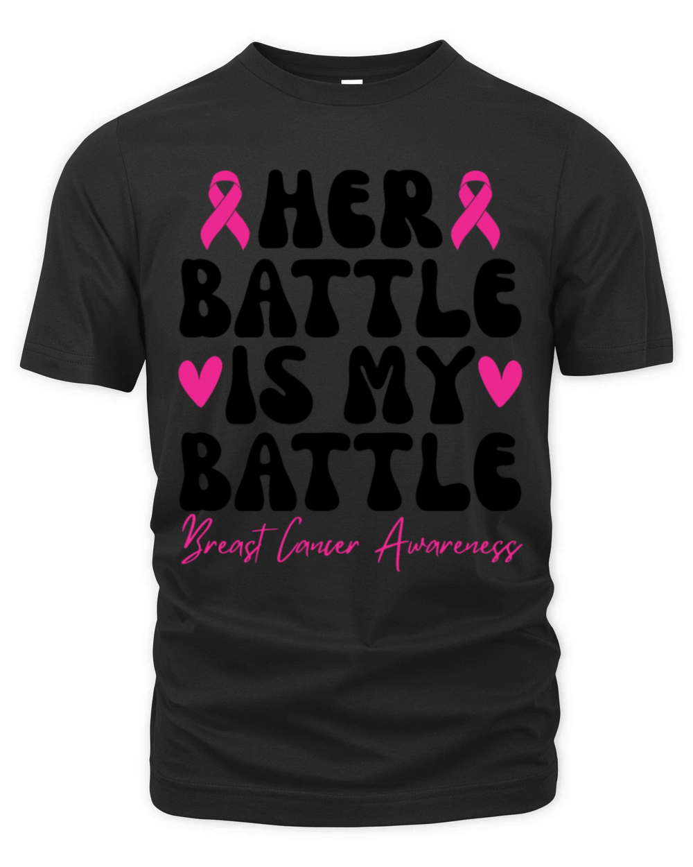 Her Battle Is My Battle Breast Cancer Organic Unisex T-shirt