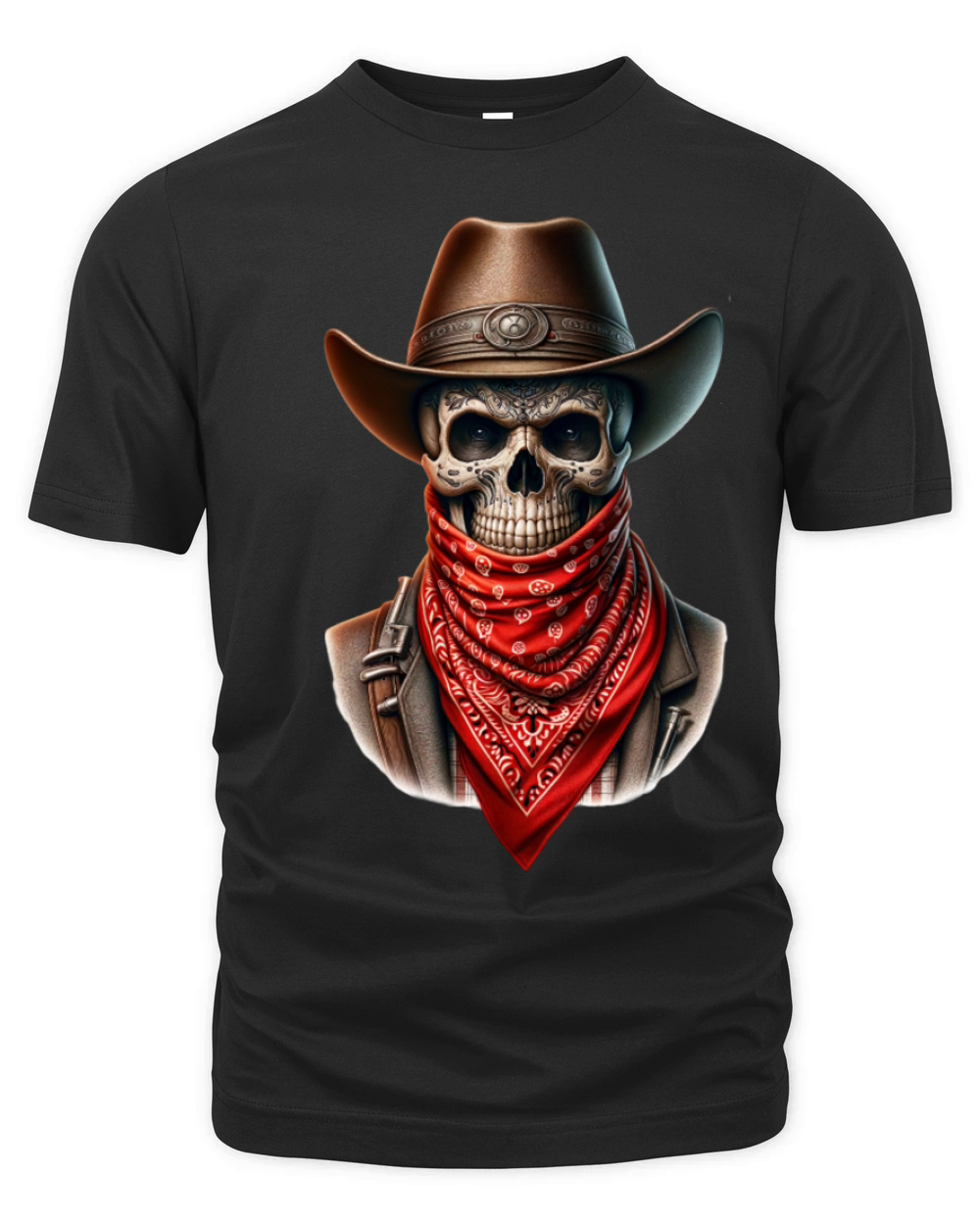 Outlaw Cowboy Skull Organic Unisex T-shirt