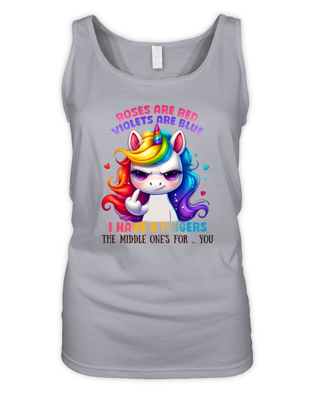 Funny Quote Unicorn Organic Women's Tank Top