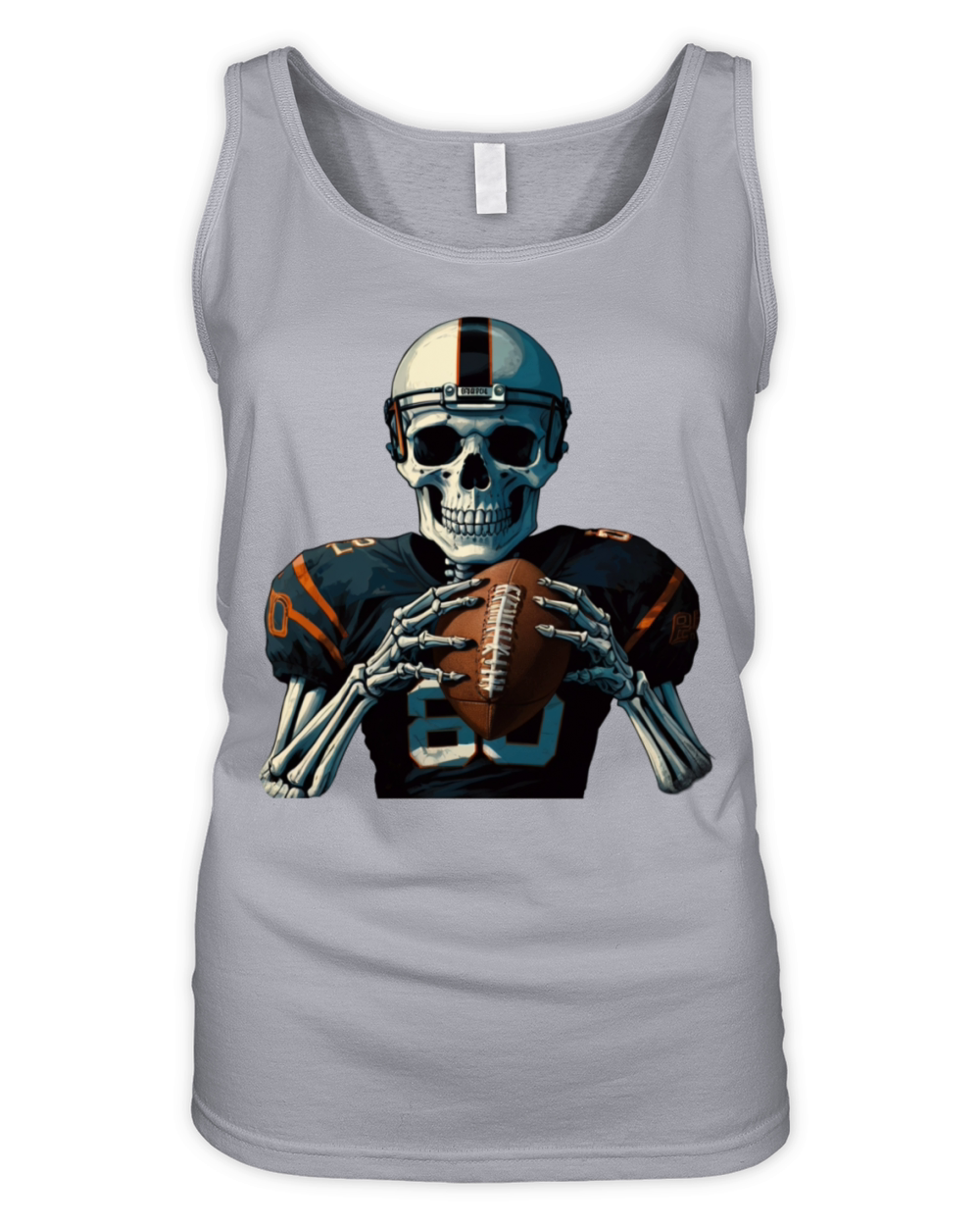 Halloween Skeleton American Football Player Spooky Organic Women's Tank Top
