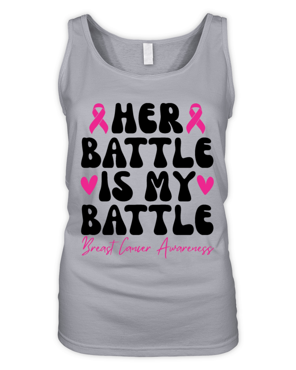 Her Battle Is My Battle Breast Cancer Organic Women's Tank Top