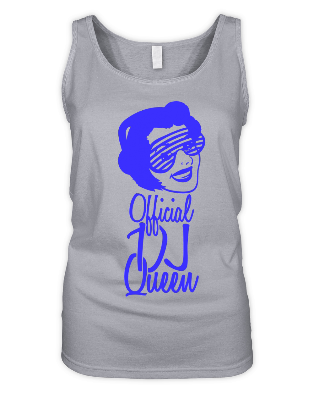 Official DJ Queen Party Retro Vintage Head Face Organic Women's Tank Top