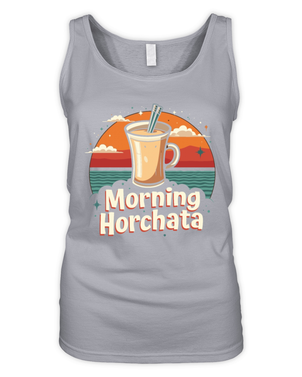 Vintage Retro Style Horchata Mexican Drink Summer Organic Women's Tank Top