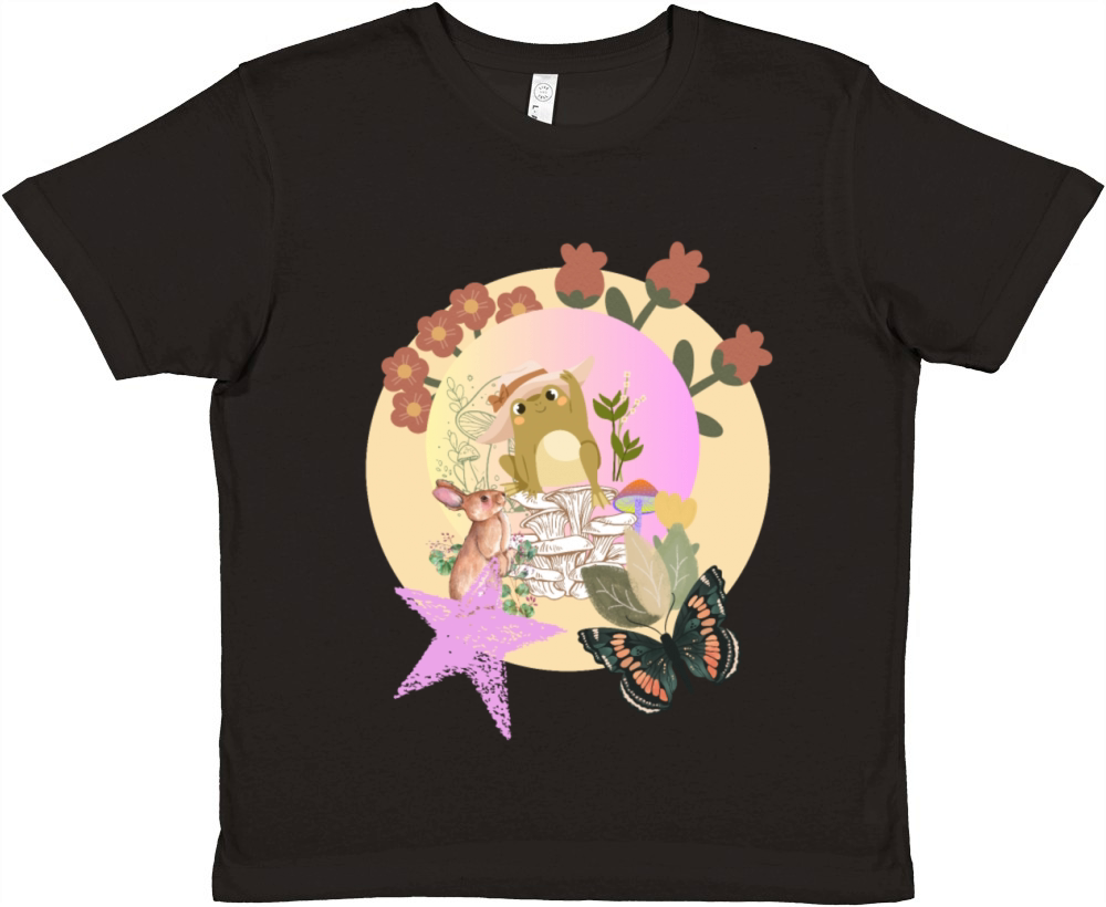 Cottagecore Frog Premium Kids Crewneck T-shirt