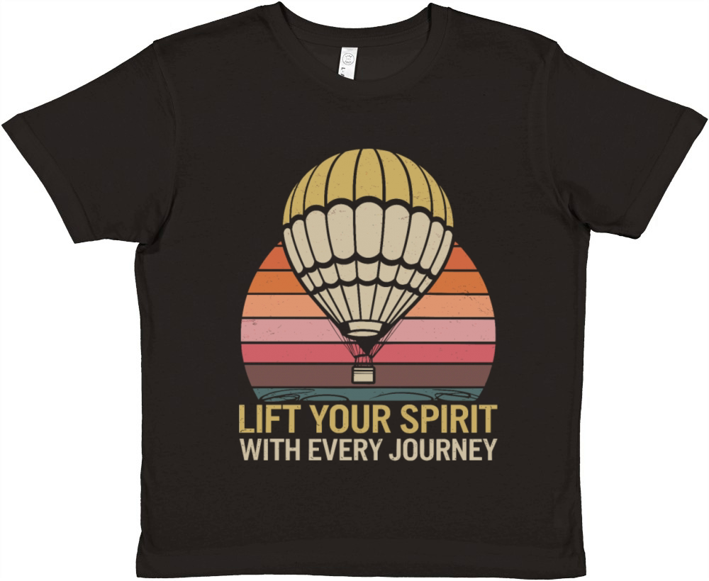 Lift Your Spirit With Every Journey Hot Air Premium Kids Crewneck T-shirt