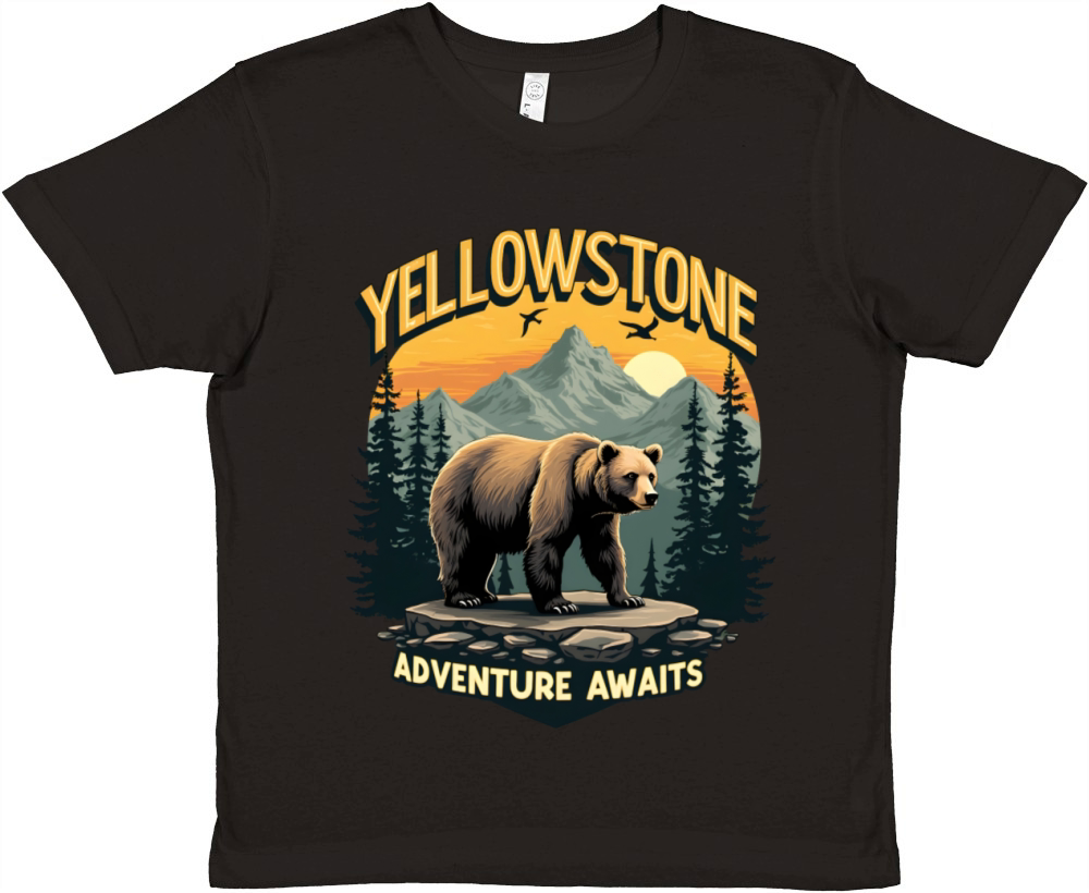 Yellowstone Adventure Awaits Premium Kids Crewneck T-shirt