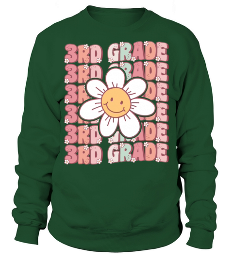 Groovy 3rd Grade Cute Back To School Sweatshirt Unisex