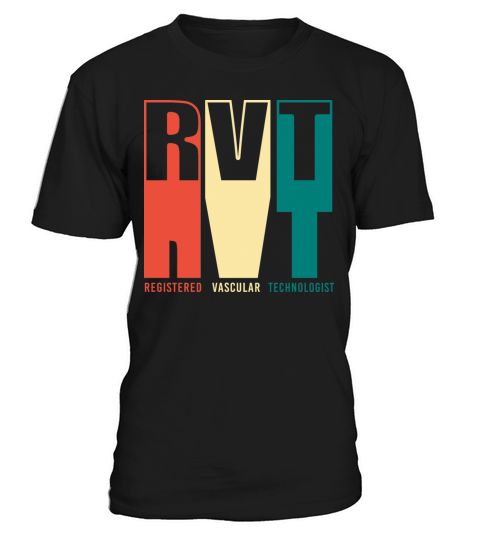 Retro Colorful Registered Vascular Technologist T-Shirt Unisex