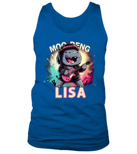 Moo Deng Lisa Famous Hippo Singer Rock Star Thai Tank Top Unisex