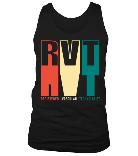 Retro Colorful Registered Vascular Technologist Tank Top Unisex