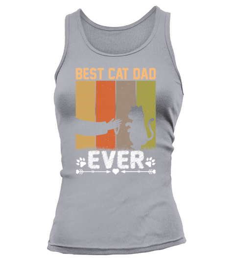 Best Cat Dad Ever Funny Vintage Cats Lover Tank top Woman